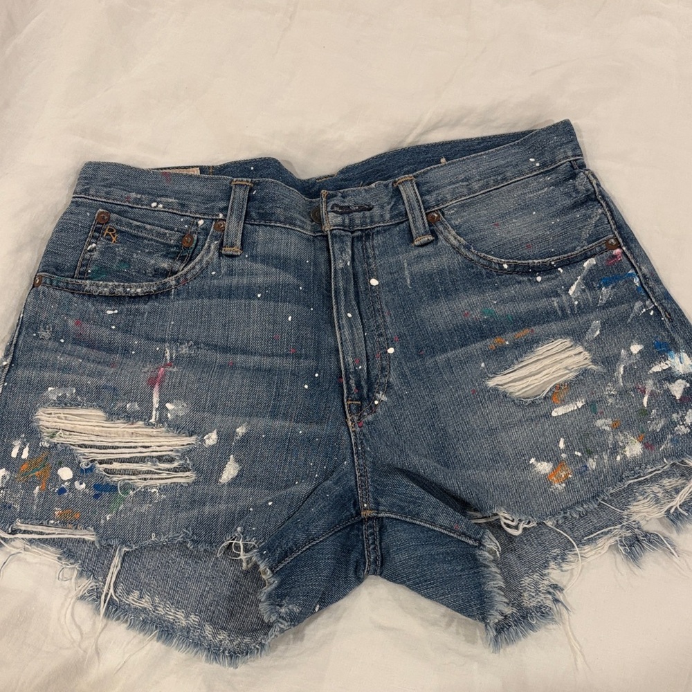 Polo Ralph Lauren Paint-Splatter Jean Shorts